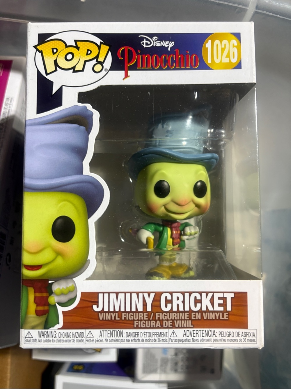 Funko Pop! Disney Pinocchio 1026 Jiminy Cricket Green Blue Yellow